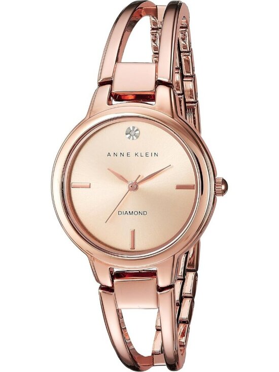 Anne Klein Women\'s Rose Gold Analog Genuine Diamond Dial Bangle Luxury Watch main image 10